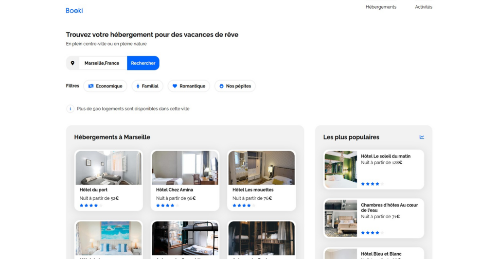 Création de la page d’accueil d’une agence de voyage